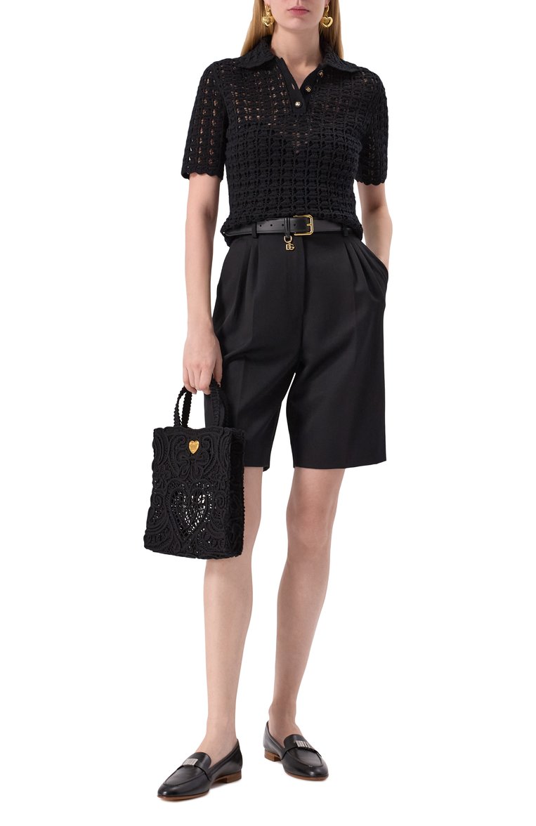 Женская сумка beatrice DOLCE & GABBANA черного цвета, арт. BB6926/AW717 | Фото 7 (Размер: small; Материал: Текстиль)