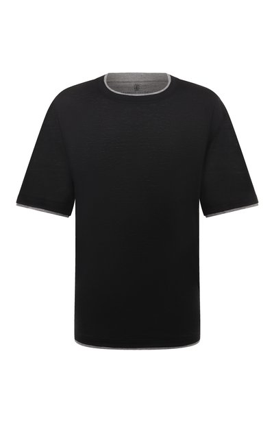 Мужская футболка из шелка и хлопка BRUNELLO CUCINELLI, арт. MD8217427