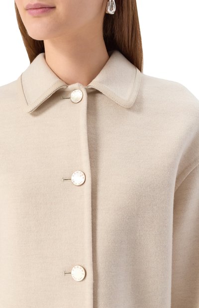 Жакет из кашемира и шерсти AGNONA кремового цвета по цене 467000 руб., арт. TF1007E/MD709E, фото 5 Жакет из кашемира и шерсти AGNONA, арт. TF1007E/MD709E, фото 5