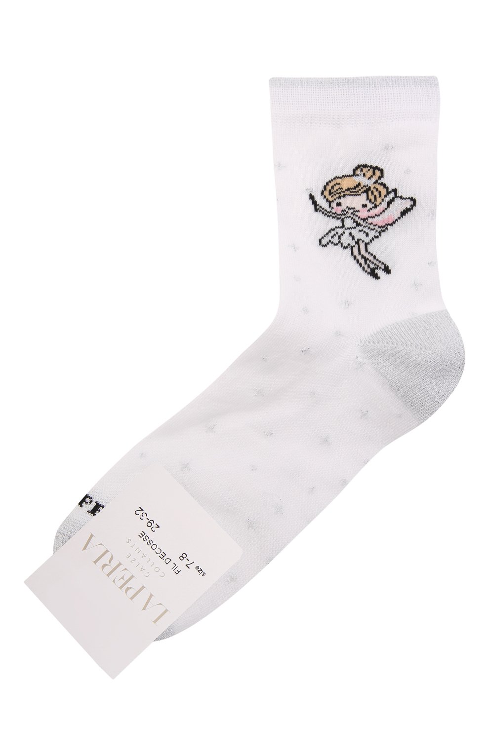 Хлопковые носки LA PERLA белого цвета по цене 2055 руб., арт. 42329/7-8, фото 1 Хлопковые носки LA PERLA, арт. 42329/7-8, фото 1