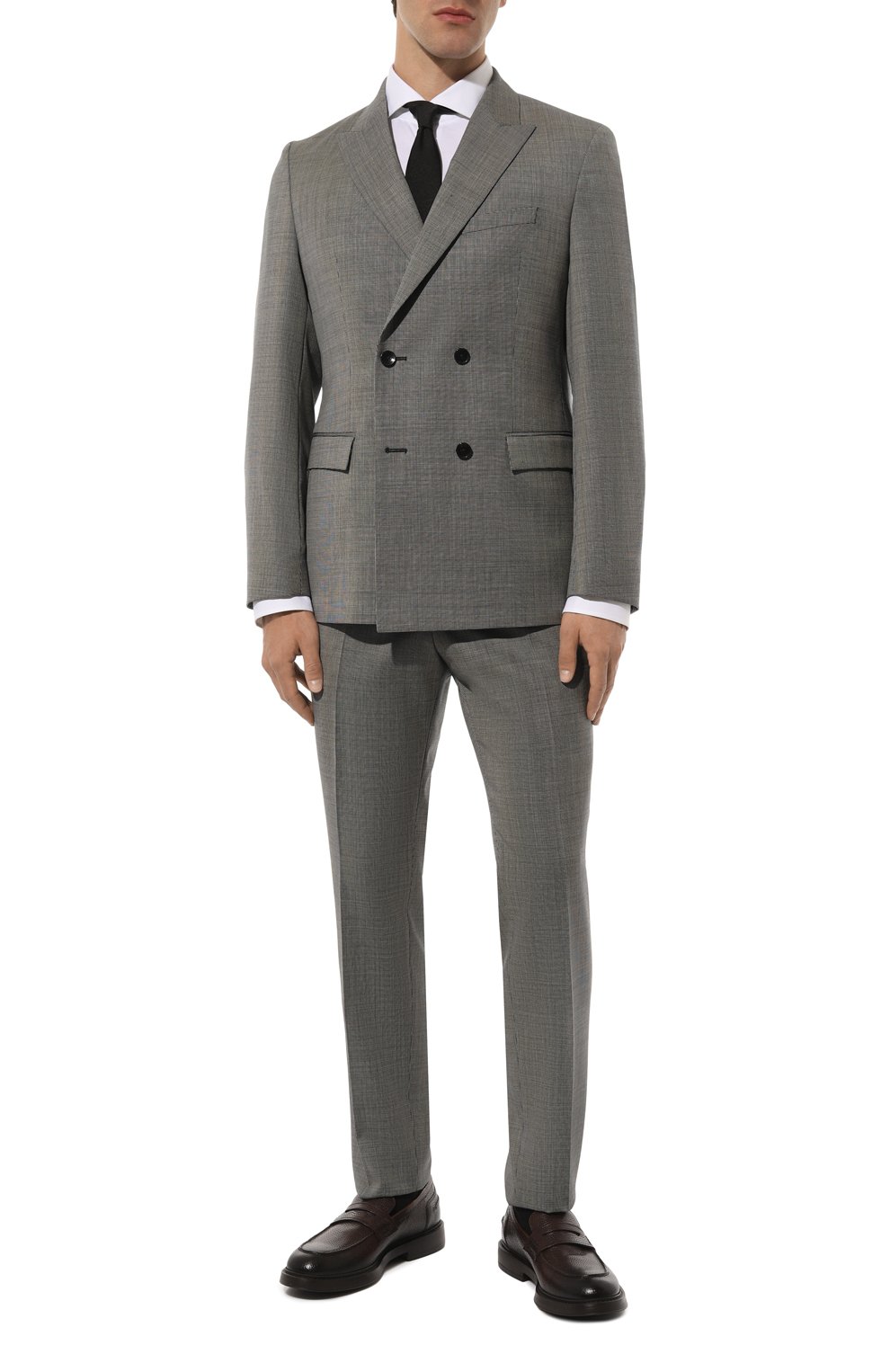 Кожаные пенни-лоферы DOUCAL'S темно-коричневого цвета по цене 45200 руб., арт. DU2726BRUXUF236T, фото 2 Кожаные пенни-лоферы DOUCAL'S, арт. DU2726BRUXUF236T, фото 2