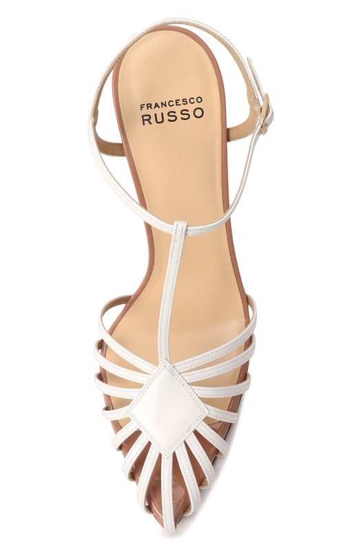 Лакированные босоножки Francesco Russo R1S502/N207 Белый  R1S502/N207 Фото 6