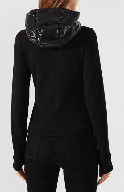 Утепленный кардиган MONCLER черного цвета по цене 42800 руб., арт. E2-098-84513-00-80093, фото 4 Утепленный кардиган MONCLER, арт. E2-098-84513-00-80093, фото 4