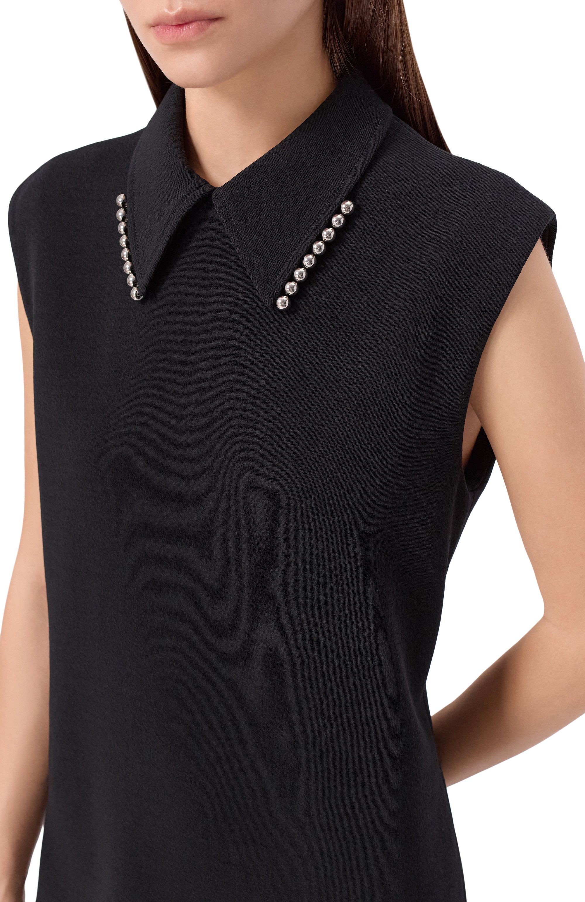 Шерстяное платье JIL SANDER черного цвета по цене 284500 руб., арт. J03CT0569/J20328, фото 4 Шерстяное платье JIL SANDER, арт. J03CT0569/J20328, фото 4