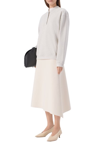 Хлопковый свитшот 12 STOREEZ серого цвета по цене 15000 руб., арт. 136650, фото 2 Хлопковый свитшот 12 STOREEZ, арт. 136650, фото 2