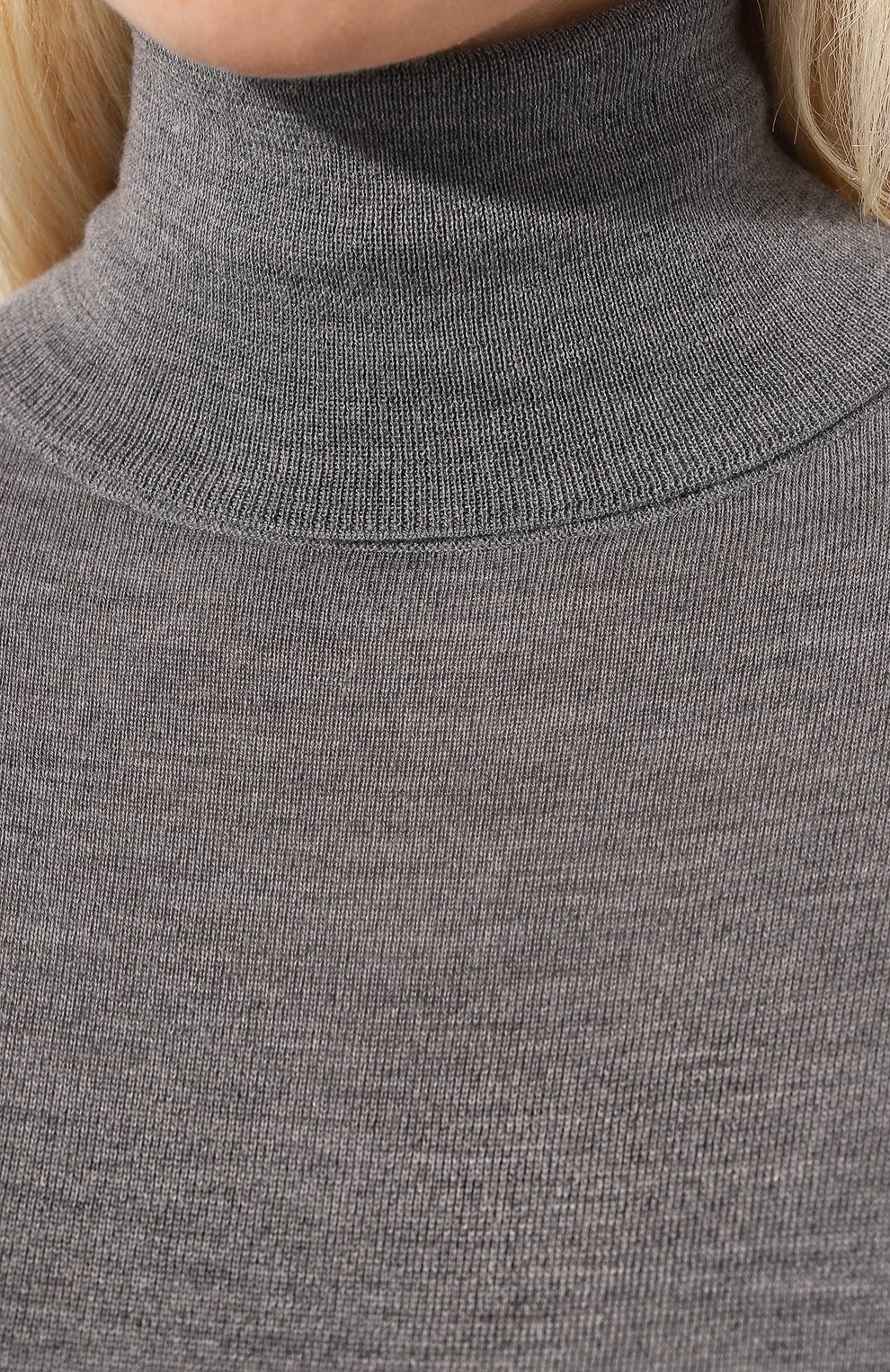 Шерстяная водолазка ALLUDE серого цвета по цене 25350 руб., арт. 245/64010, фото 5 Шерстяная водолазка ALLUDE, арт. 245/64010, фото 5