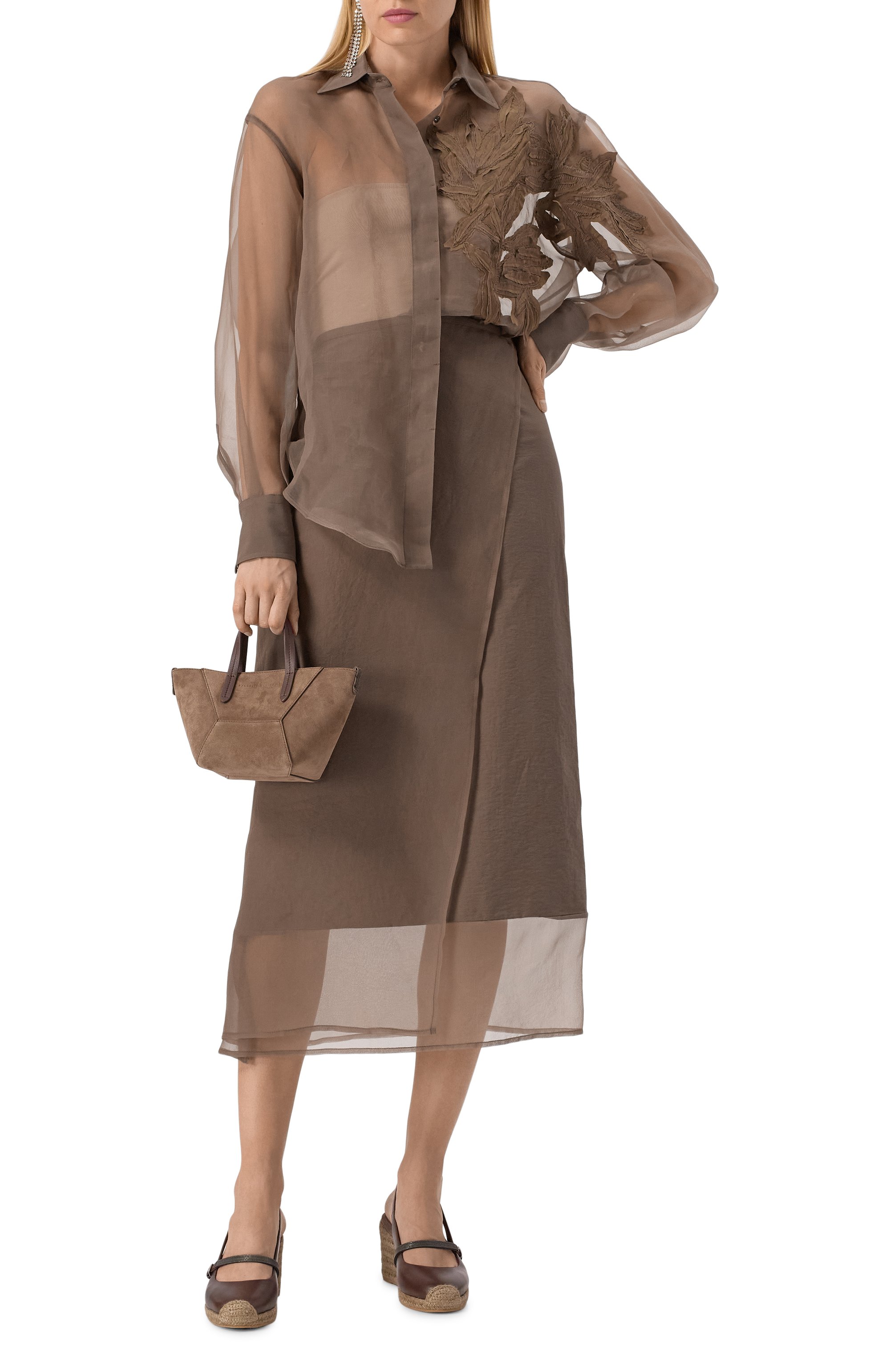 Шелковая блузка BRUNELLO CUCINELLI, арт. MF940RJ506, фото 2