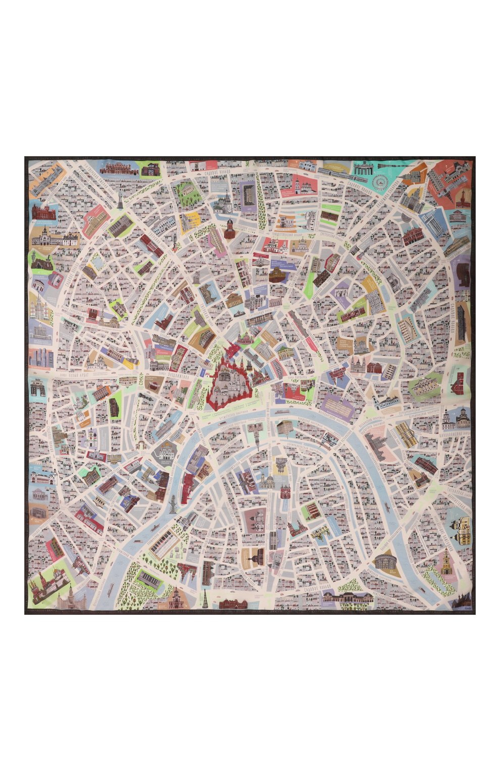 Шелковый платок москва GOURJI, арт. 91143137/44172, фото 4