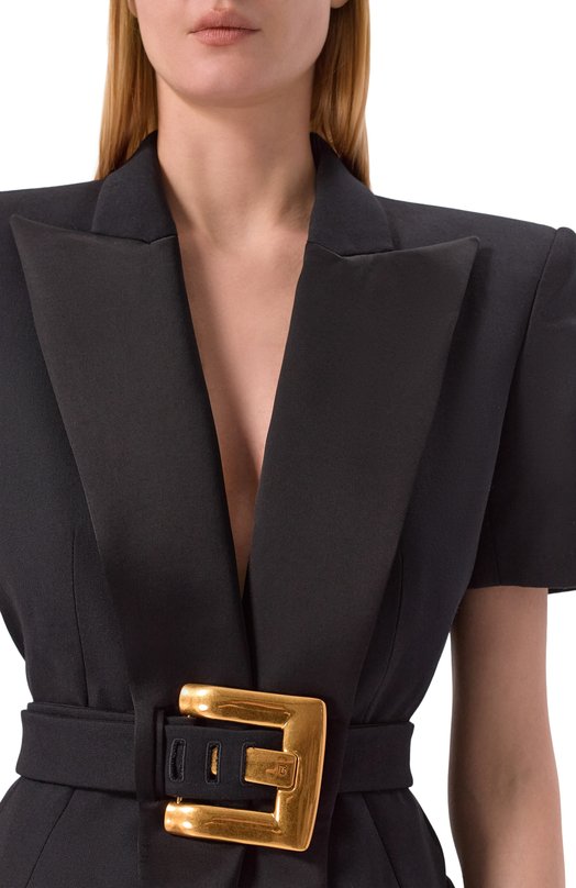 Шерстяной жакет Balmain GF1SB225/ME54 Чёрный  GF1SB225/ME54 Фото 5