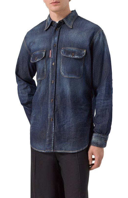 Джинсовая рубашка Dsquared2 S74DM0951/S30341 Синий  S74DM0951/S30341 Фото 3