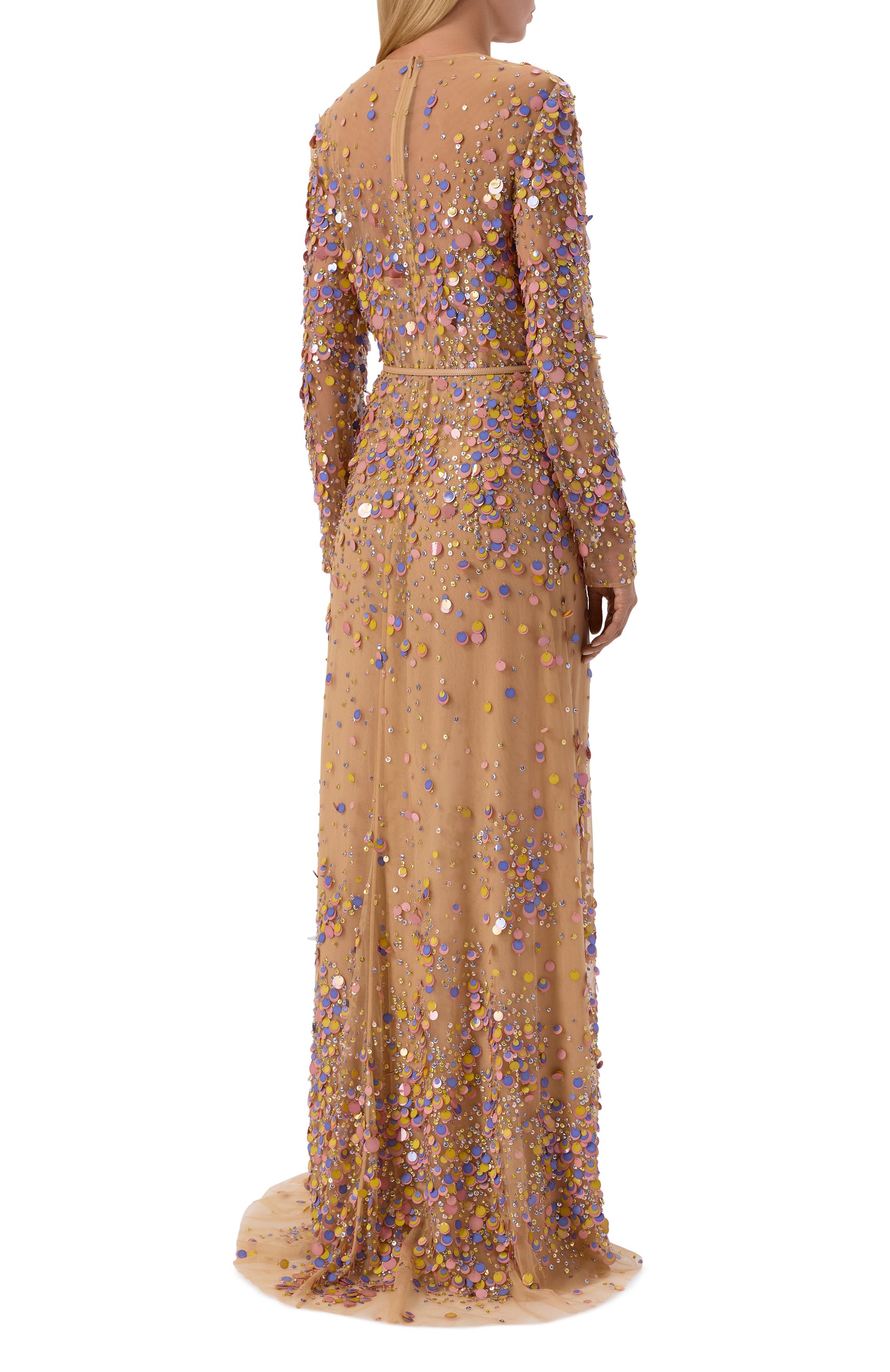 Платье из шелка и вискозы ELIE SAAB, арт. D0821NP25/BE038, фото 3
