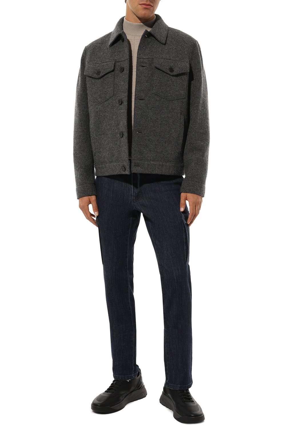 Кожаные кроссовки hy-run SANTONI, арт. MBHG22012ANETATF, фото 2