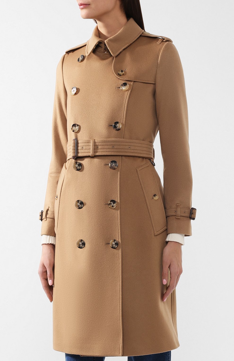 Кашемировое пальто BURBERRY бежевого цвета по цене 325500 руб., арт. 8004098, фото 3 Кашемировое пальто BURBERRY, арт. 8004098, фото 3