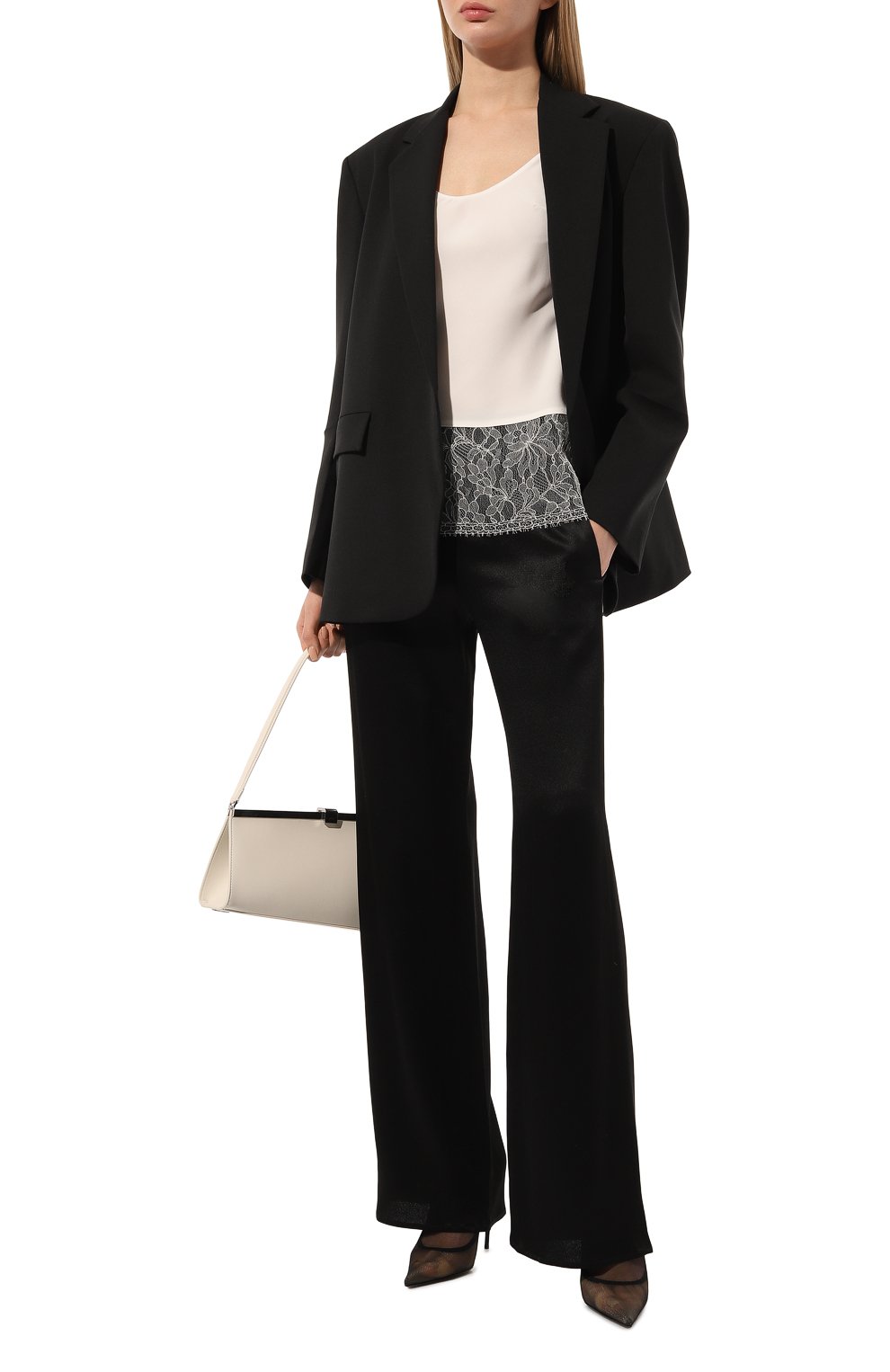 Шелковый топ CHAPURIN белого цвета по цене 38000 руб., арт. TP/19442/27878-м/SS23, фото 2 Шелковый топ CHAPURIN, арт. TP/19442/27878-м/SS23, фото 2