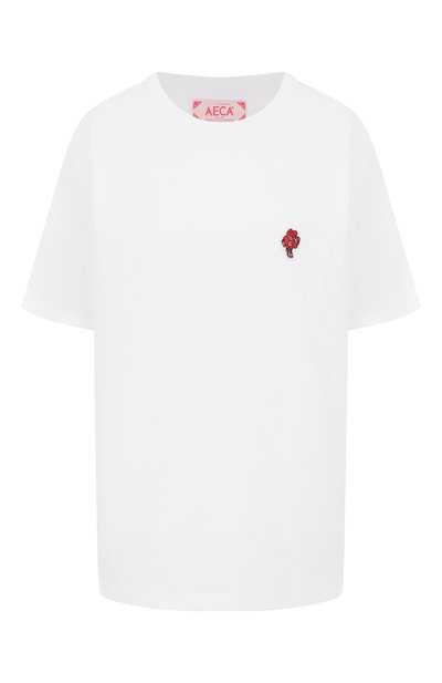 Женская хлопковая футболка AECA WHITE, арт. AWCMSSBDTTSST003C0.WHITE (XL)