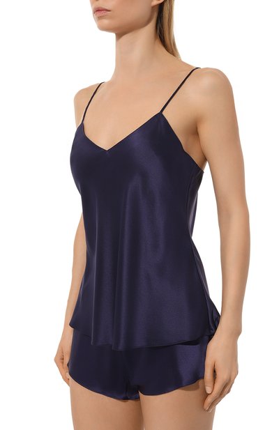 Шелковый топ LUNA DI SETA синего цвета по цене 17860 руб., арт. VLST08005, фото 3 Шелковый топ LUNA DI SETA, арт. VLST08005, фото 3