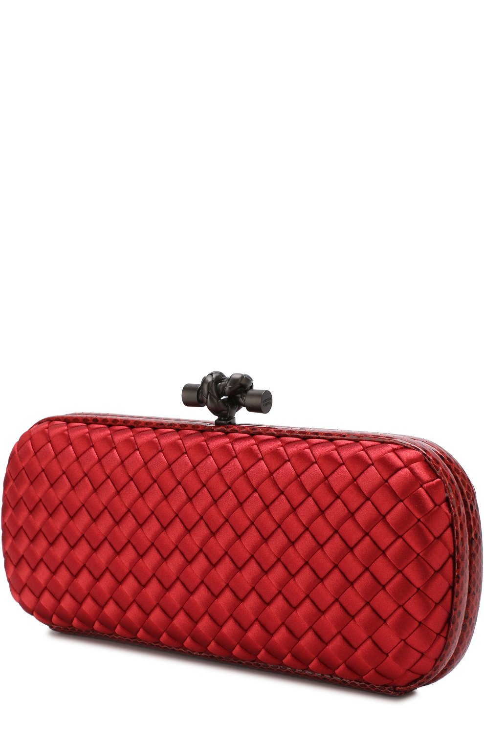Клатч stretch knot из сатина с отделкой из кожи змеи BOTTEGA VENETA, арт. 202031/VG0H9, фото 3