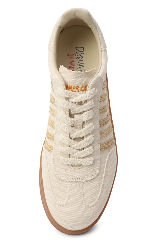 Текстильные кеды Summer Lovers Dsquared2 SNM0439/00308355 Бежевый  SNM0439/00308355 Фото 6