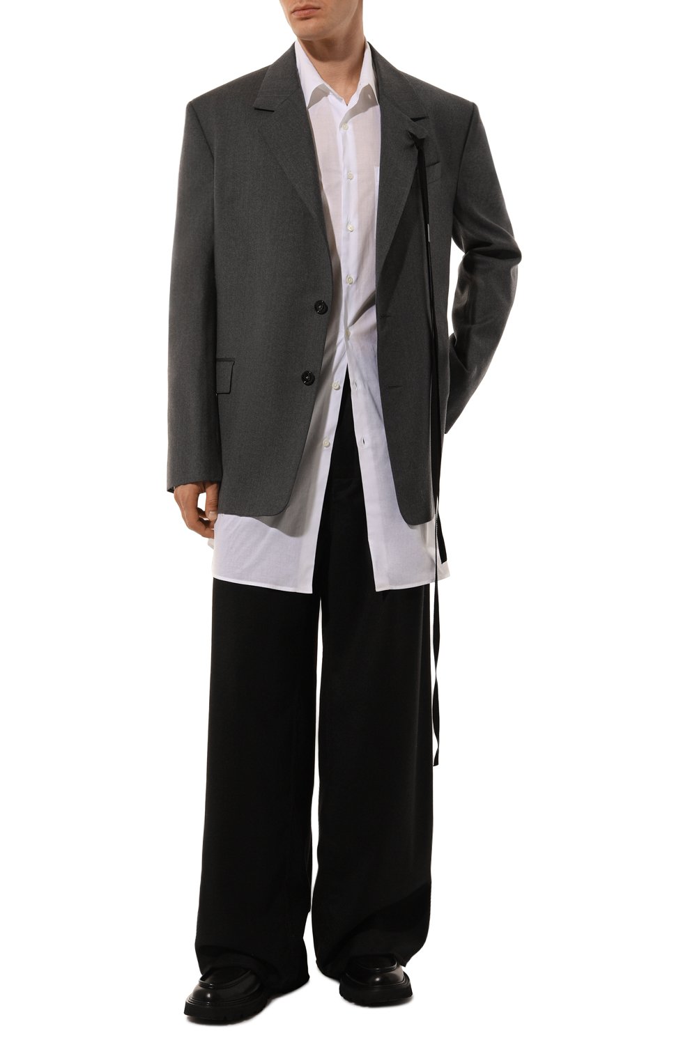 Шерстяной пиджак ANN DEMEULEMEESTER, арт. 2402-M-JA16-FA515-088, фото 2