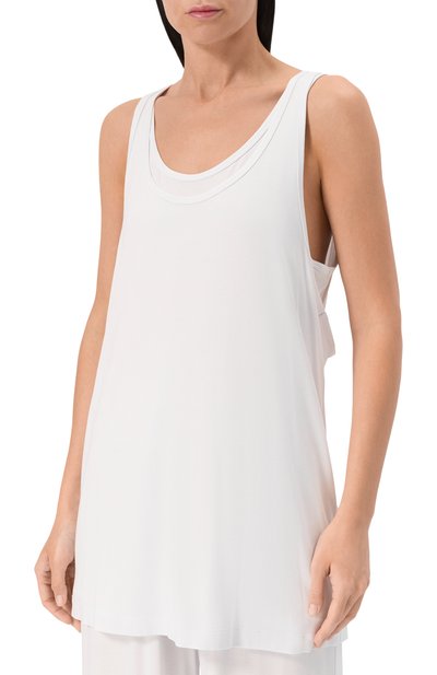 Майка из вискозы EDOMO белого цвета по цене 15900 руб., арт. T002002FW2324, фото 3 Майка из вискозы EDOMO, арт. T002002FW2324, фото 3