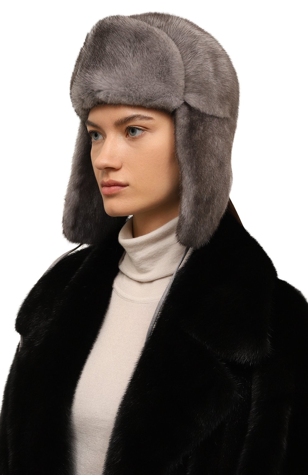 Меховая шапка-ушанка из норки VICTORIA KUSENKOVA, арт. 090600010093, фото 2