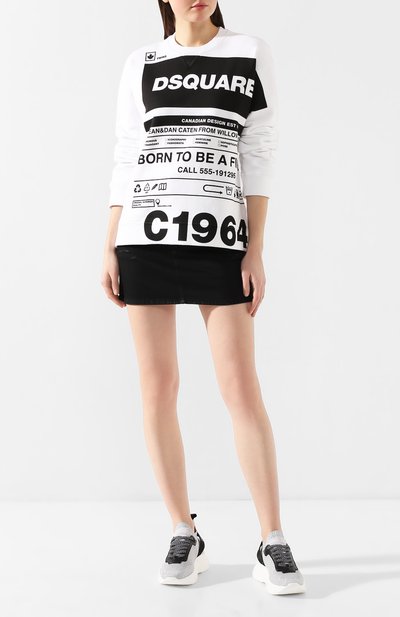 Хлопковый свитшот DSQUARED2 белого цвета по цене 36550 руб., арт. S75GU0283/S25042, фото 2 Хлопковый свитшот DSQUARED2, арт. S75GU0283/S25042, фото 2