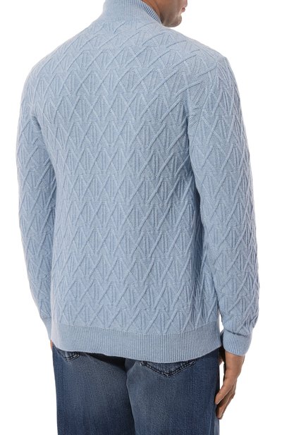 Кашемировый джемпер KITON светло-голубого цвета по цене 368500 руб., арт. UMK0517K68, фото 4 Кашемировый джемпер KITON, арт. UMK0517K68, фото 4