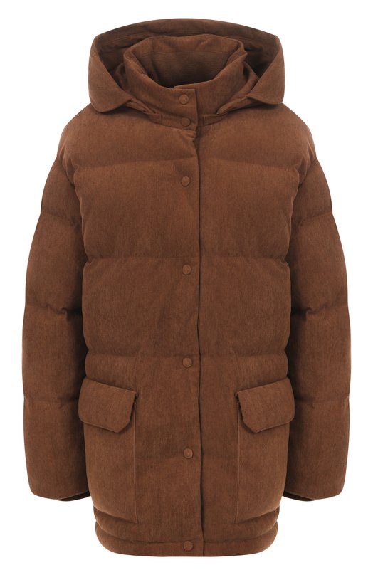 Вельветовый пуховик Addicted MD224-1 Коричневый MD224-1