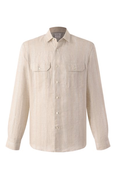 Мужская льняная рубашка BRUNELLO CUCINELLI, арт. MM6510626