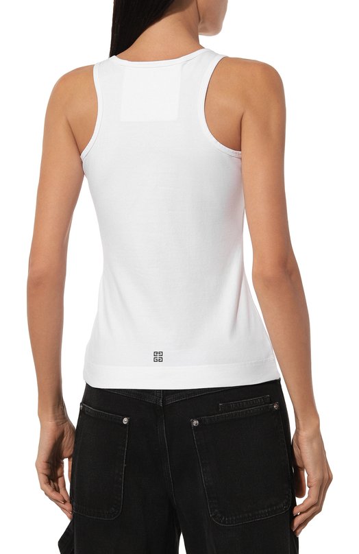 Хлопковая майка Givenchy BW70AZ3YAC Белый  BW70AZ3YAC Фото 4