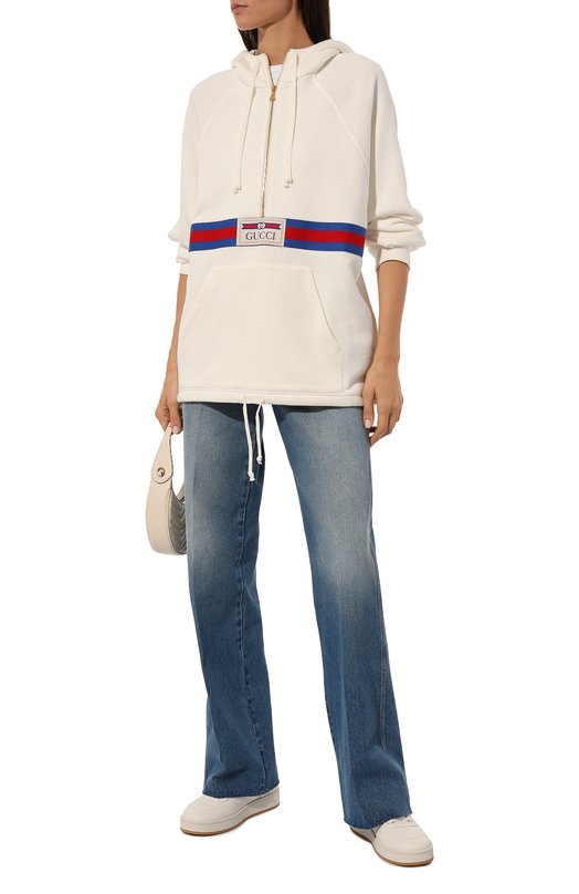Хлопковое худи Gucci 644656/XJC3W Кремовый  644656/XJC3W Фото 2