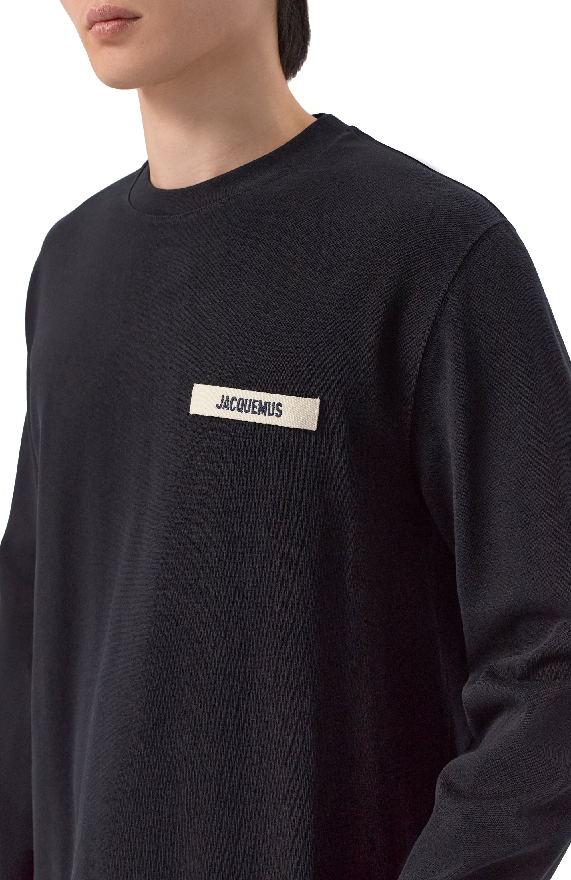 Хлопковый лонгслив JACQUEMUS черного цвета по цене 27800 руб., арт. 25HTSM00570/AJ00226, фото 5 Хлопковый лонгслив JACQUEMUS, арт. 25HTSM00570/AJ00226, фото 5