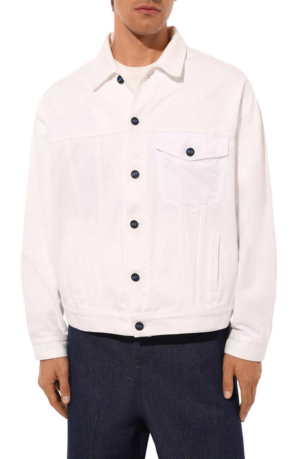 Джинсовая куртка KITON кремового цвета по цене 151000 руб., арт. UGKH067K0707D03_SET, фото 4 Джинсовая куртка KITON, арт. UGKH067K0707D03_SET, фото 4