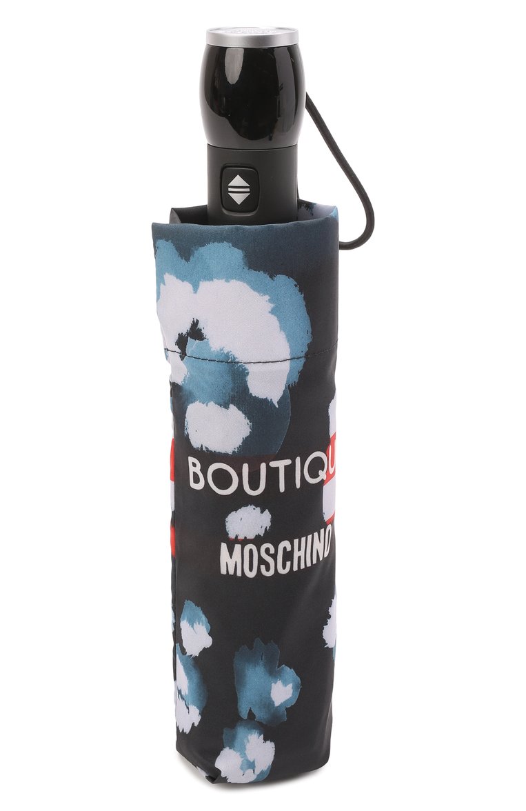 Женский складной зонт MOSCHINO черного цвета, арт. 7930-0PENCL0SE | Фото 6 (Материал: Синтетический материал, Текстиль, Металл; Региональные ограничения белый список (Axapta Mercury): RU; Материал сплава: Проставлено; Нос: Не проставлено)