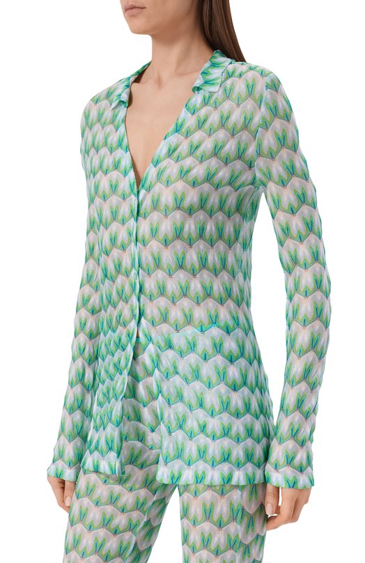Кардиган из вискозы Missoni MS26SK0A/BR014I Зелёный  MS26SK0A/BR014I Фото 3