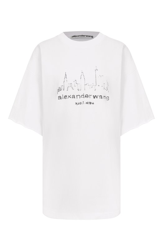 Хлопковая футболка Alexander Wang UCC3251842 Белый UCC3251842