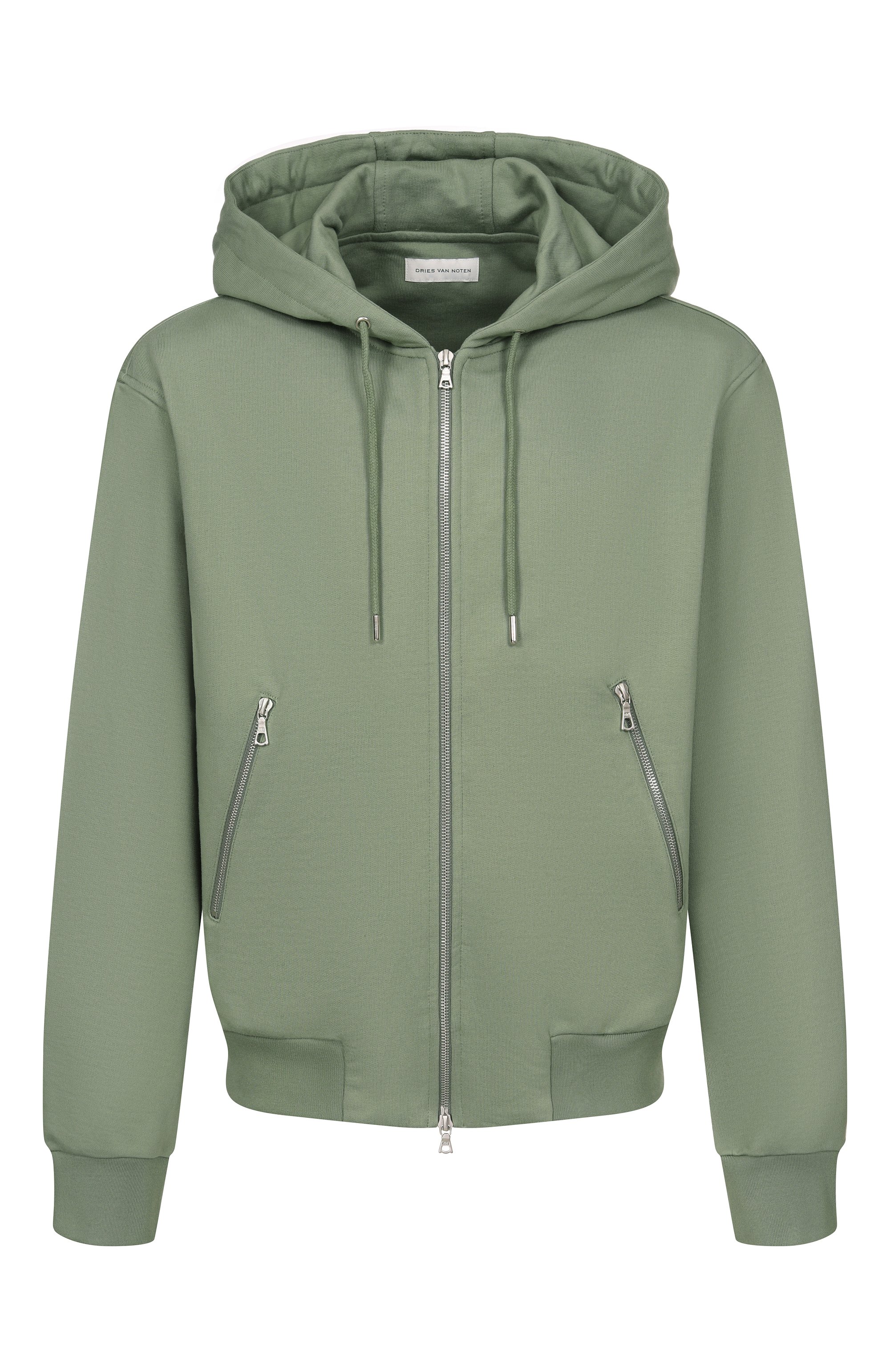 Хлопковая толстовка DRIES VAN NOTEN светло-зеленого цвета по цене 86500 руб., арт. 021138/3611, фото 1 Хлопковая толстовка DRIES VAN NOTEN, арт. 021138/3611, фото 1