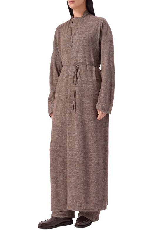 Кардиган из шерсти и льна 12 STOREEZ 136426 Коричневый  136426 Фото 3