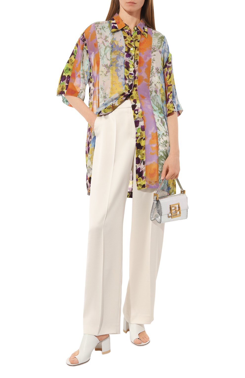 Рубашка из вискозы DRIES VAN NOTEN разноцветного цвета по цене 99500 руб., арт. 231-030730-6014, фото 2 Рубашка из вискозы DRIES VAN NOTEN, арт. 231-030730-6014, фото 2