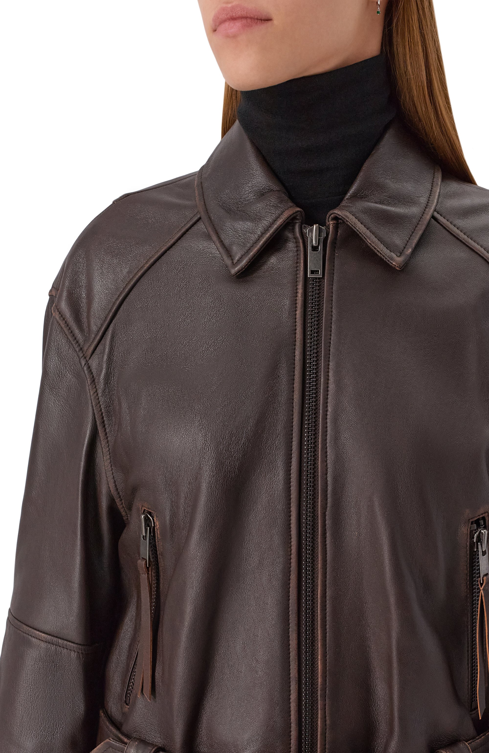 Кожаная куртка WEEKEND MAX MARA, арт. EGIZI0, фото 5