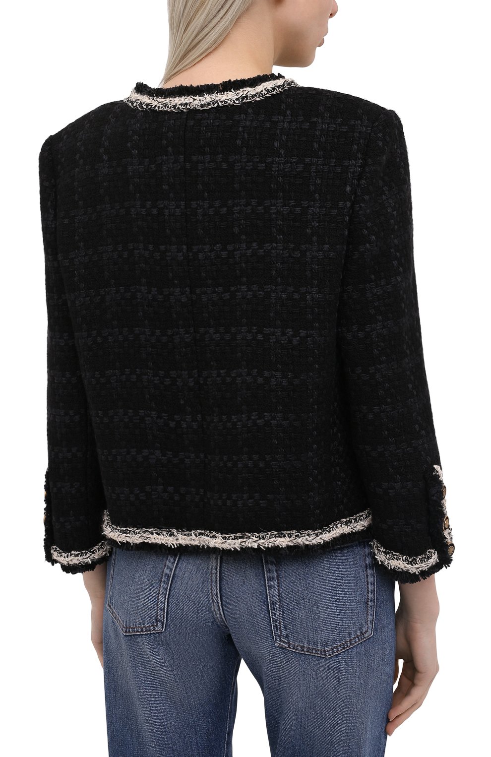 Жакет из шерсти и шелка SAINT LAURENT, арт. 653214/Y5C78, фото 4