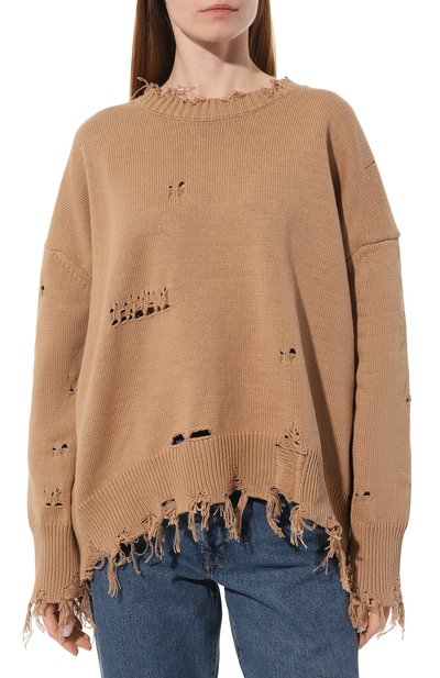 Хлопковый свитер ADDICTED коричневого цвета по цене 15400 руб., арт. MK403, фото 3 Хлопковый свитер ADDICTED, арт. MK403, фото 3