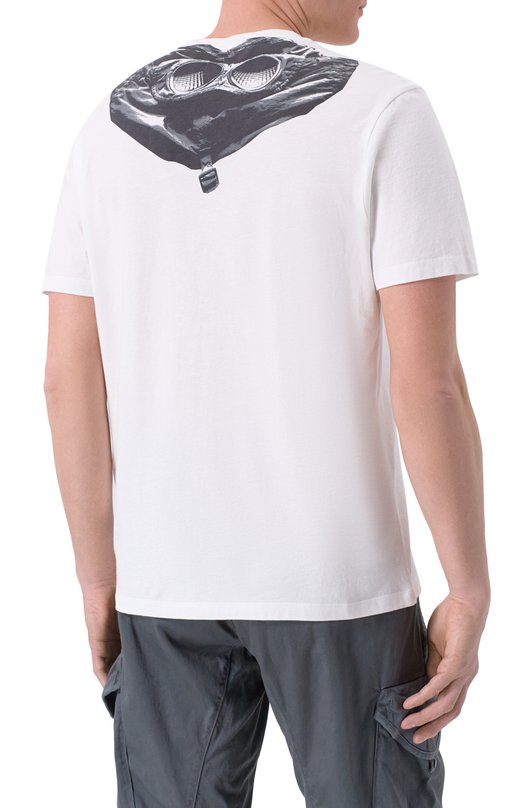 Хлопковая футболка C.P. Company RCCMTS725A/005100W Белый  RCCMTS725A/005100W Фото 4