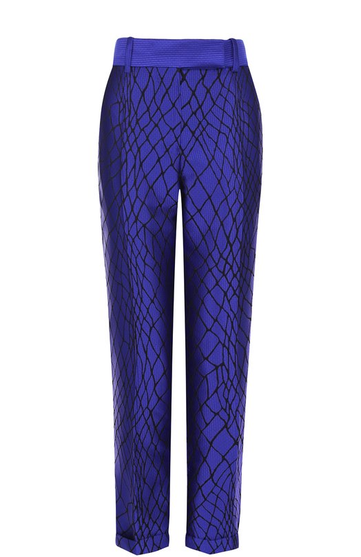 

Шелковые брюки прямого кроя со стрелками Haider Ackermann, Синий