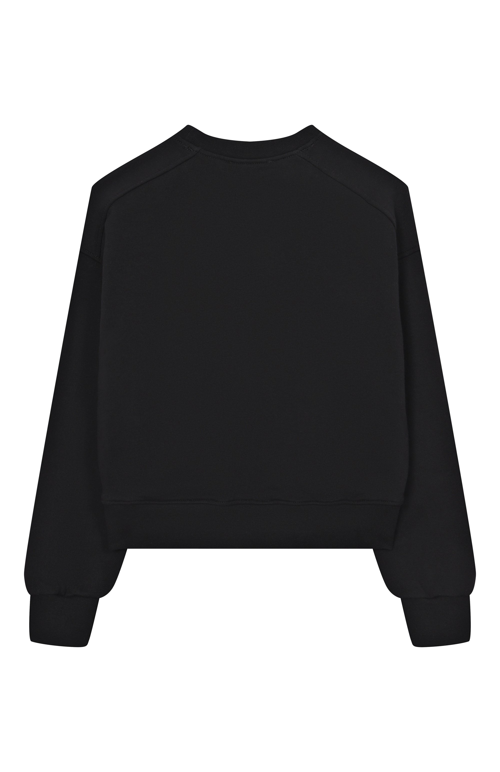 Хлопковый свитшот MSGM KIDS черного цвета по цене 15600 руб., арт. S6MSJGSW088, фото 2 Хлопковый свитшот MSGM KIDS, арт. S6MSJGSW088, фото 2