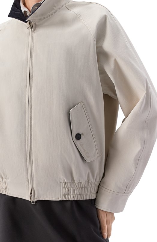 Хлопковый бомбер Dunst UDJU6A111CR Кремовый  UDJU6A111CR Фото 5