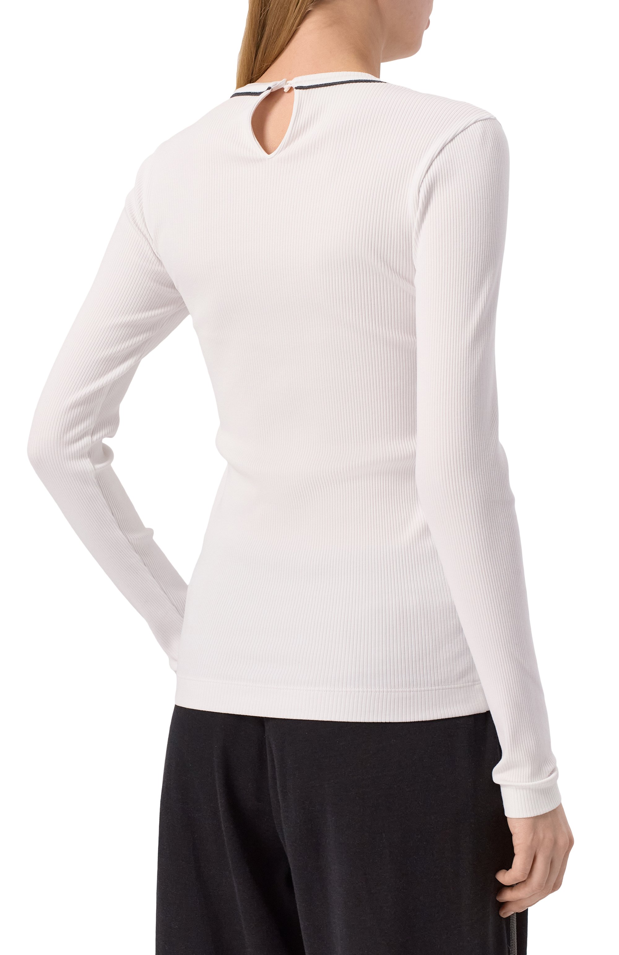 Хлопковый лонгслив BRUNELLO CUCINELLI, арт. MG902FP300, фото 4