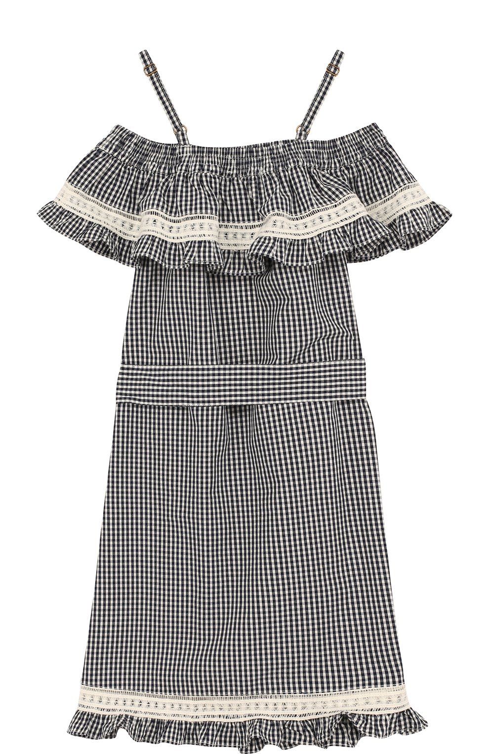 Хлопковый сарафан с поясом и открытыми плечами LES COYOTES DE PARIS, арт. 330115, фото 2