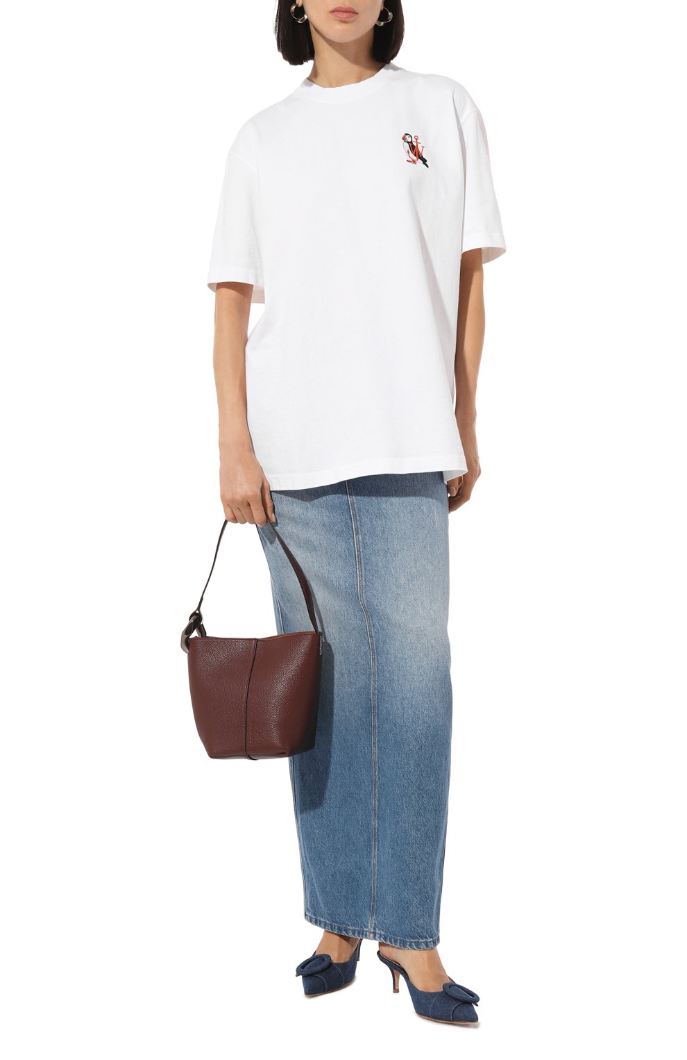 Сумка corner bucket small JW ANDERSON бордового цвета по цене 49950 руб., арт. HB0664/LA0349, фото 7 Сумка corner bucket small JW ANDERSON, арт. HB0664/LA0349, фото 7