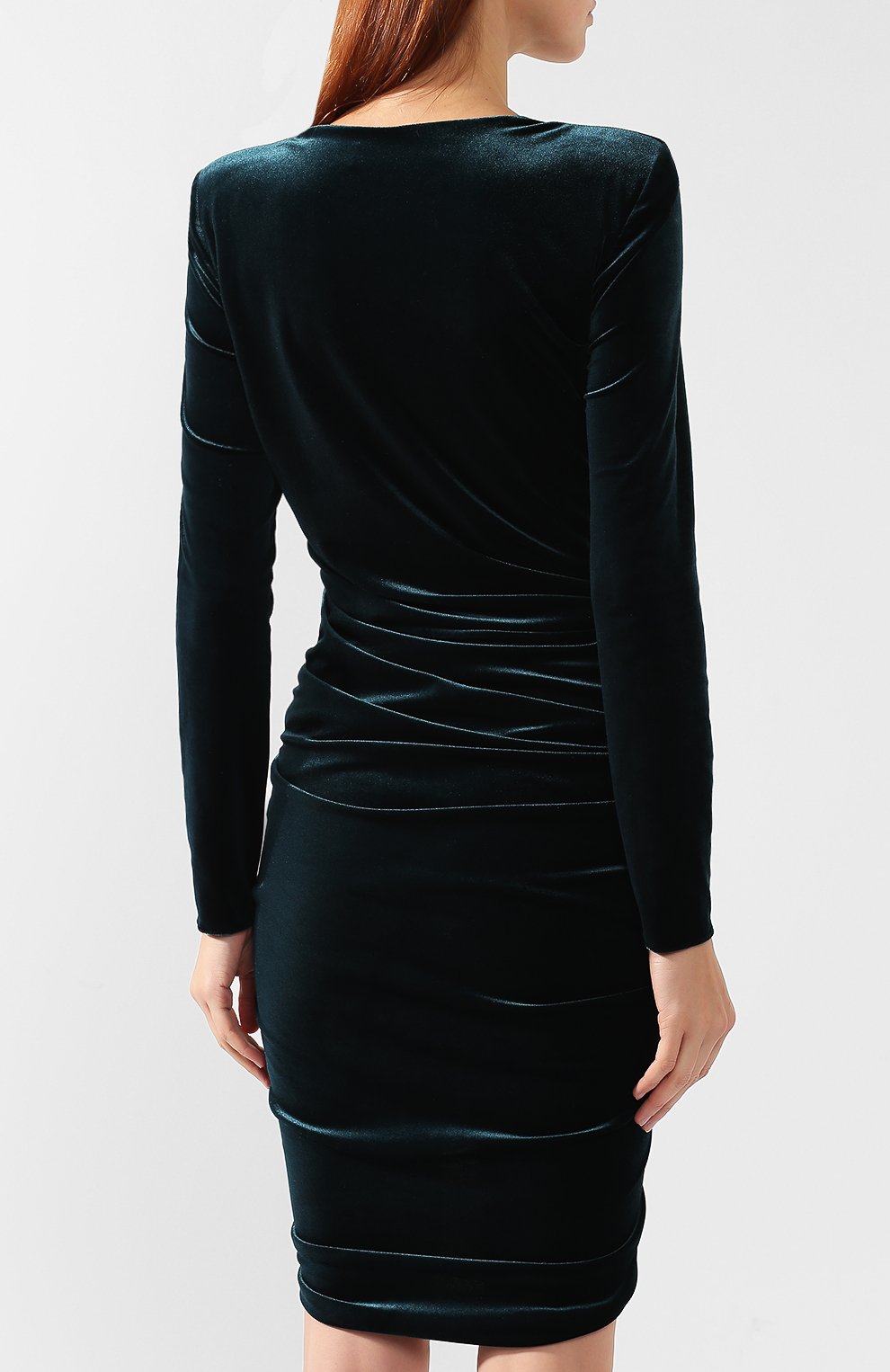 Бархатное мини-платье с драпировкой ALEXANDRE VAUTHIER, арт. 184DR978 0374, фото 4